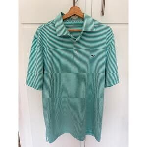 Vineyard Vines Men’s Performance Polo Shirt Striped Short Sleeve Size XL